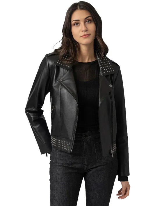 Black Studded Biker Jacket