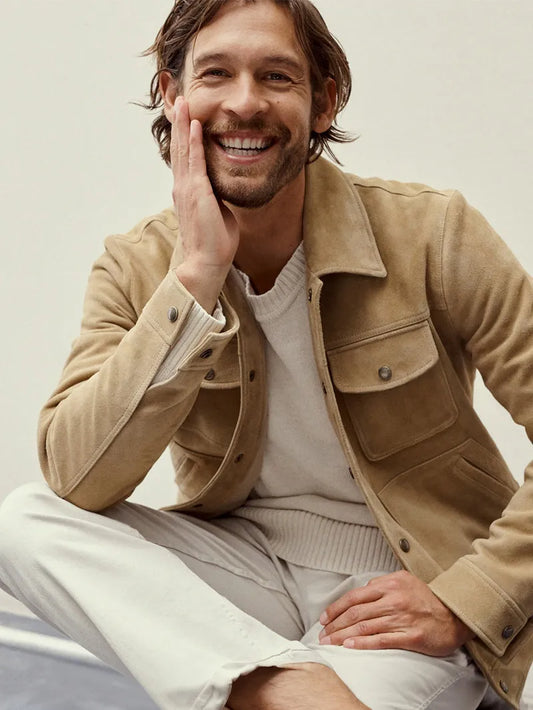 Suede Trucker Jacket for Men