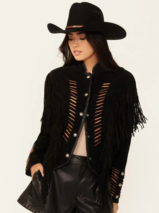 Scully Women’s Beaded Fringe Jacket