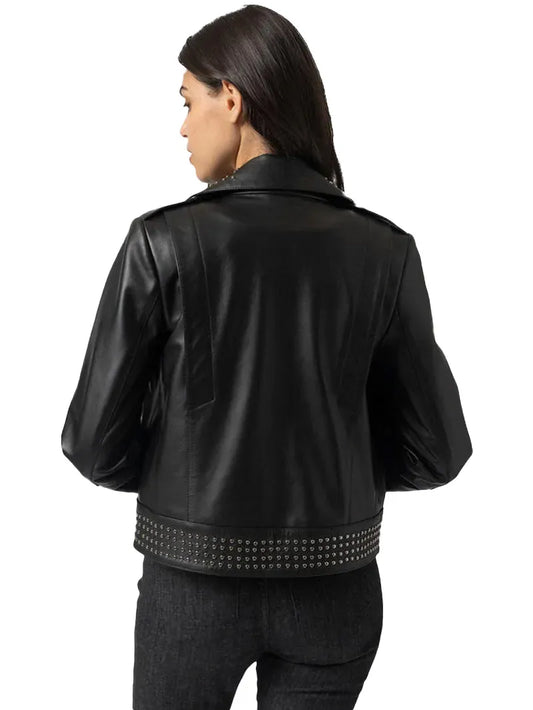 Black Studded Biker Jacket