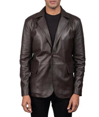 Daron Brown Leather Blazer