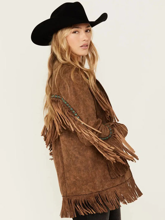 Double D Ranch Women’s Boring The Devil Fringe Jacket