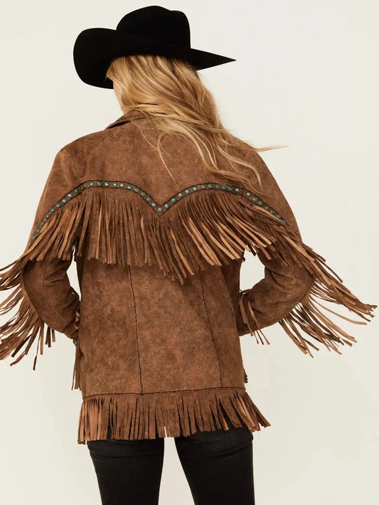 Double D Ranch Women’s Boring The Devil Fringe Jacket