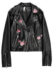 Embroidered Biker Jacket