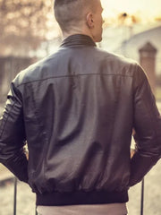 Men’s Cafe Racer Bomber Leather Jacket