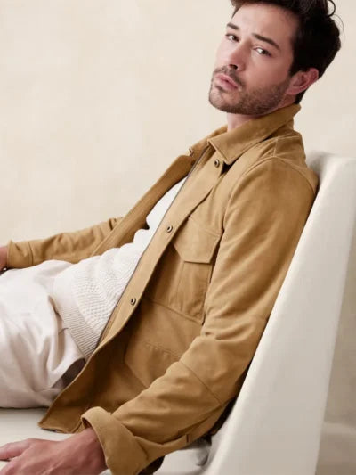 Mens Suede Leather Jacket