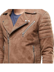 Mens Suede Motorbike Jacket