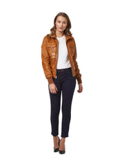 Women Casual Lambskin Leather Jacket