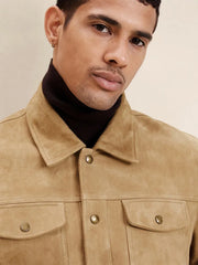 Suede Trucker Jacket for Men