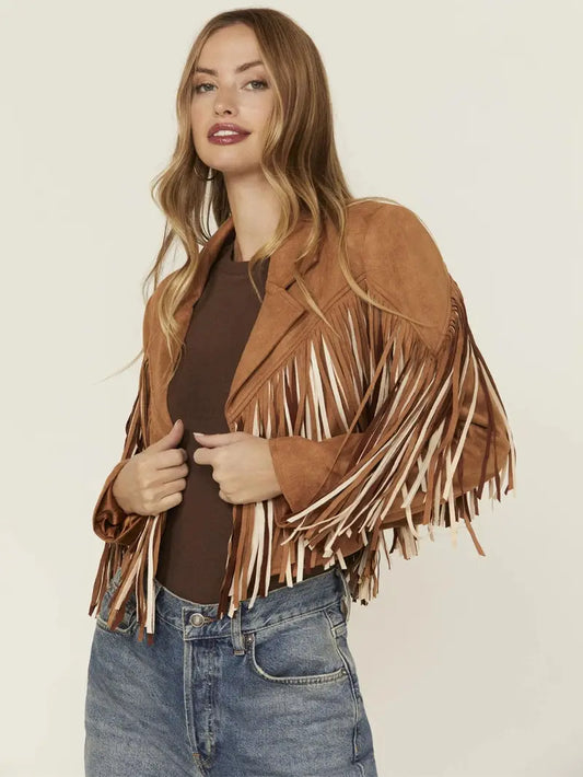 Saints & Hearts Women’s Fringe Jacket