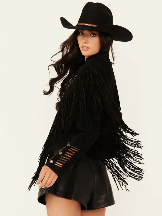 Scully Women’s Beaded Fringe Jacket