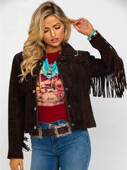 Scully Women’s Boar Suede Beaded Fringe Jacket