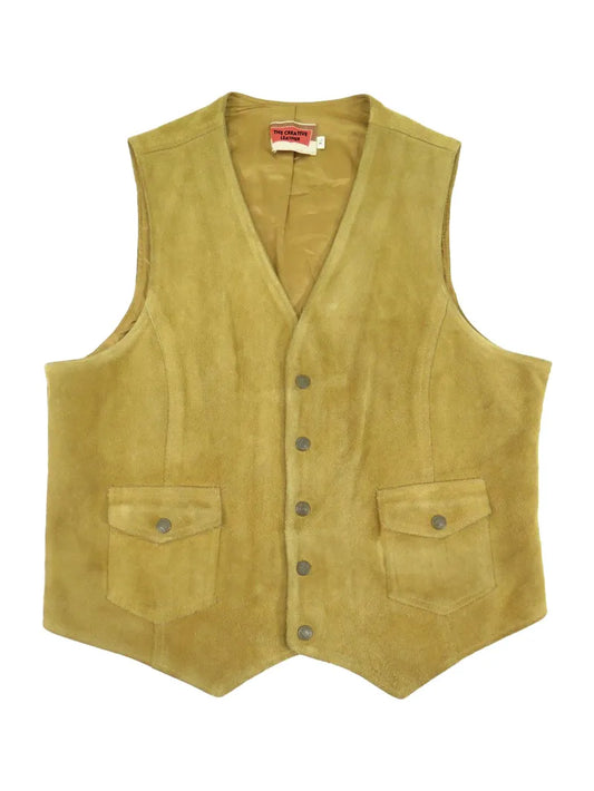 Vintage 70s Western Suede Leather Vest