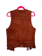 Vintage International Suede Leather Fringe Vest