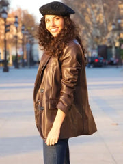 Women’s Leather Blazer Coat