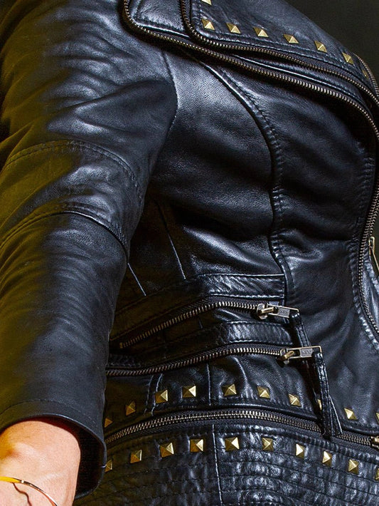 Scully Women’s Embroidered Fringe Long Suede Leather Jacket