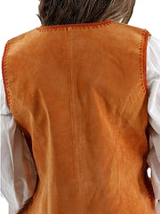 Womenms Vintage Suede Leather Vest